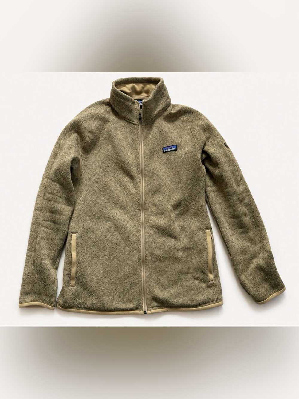 Patagonia Better Sweater Full Zip Jacket Tan Brown Womens Large